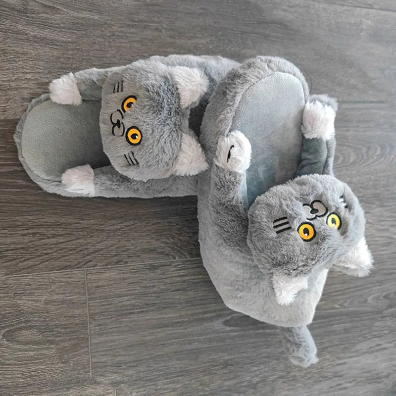 Cuddly Hug Cat Slippers